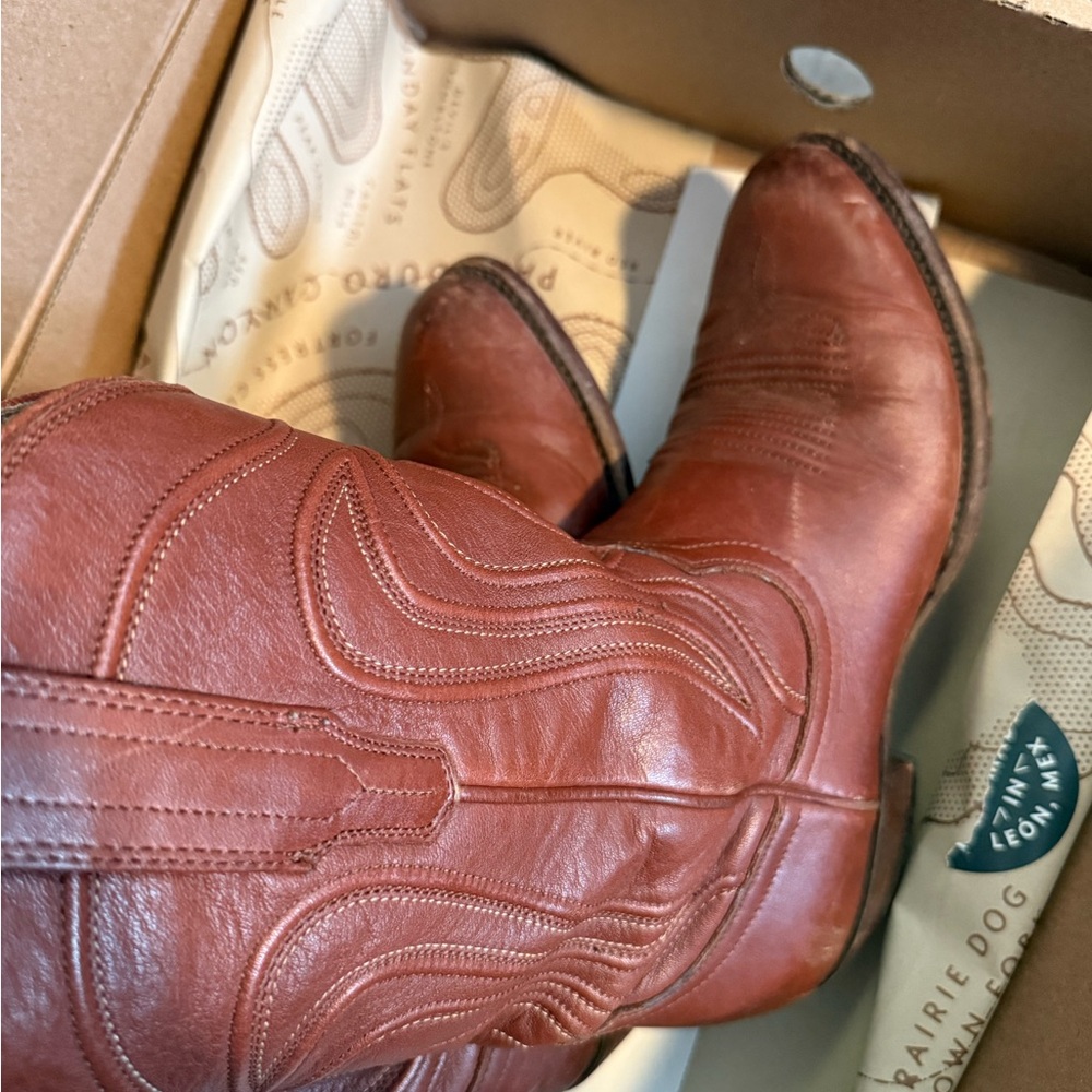 Tecovas The Cartwright Men’s Bourbon Calfskin Western Boots, Size 8.5D - Picture 8 of 9